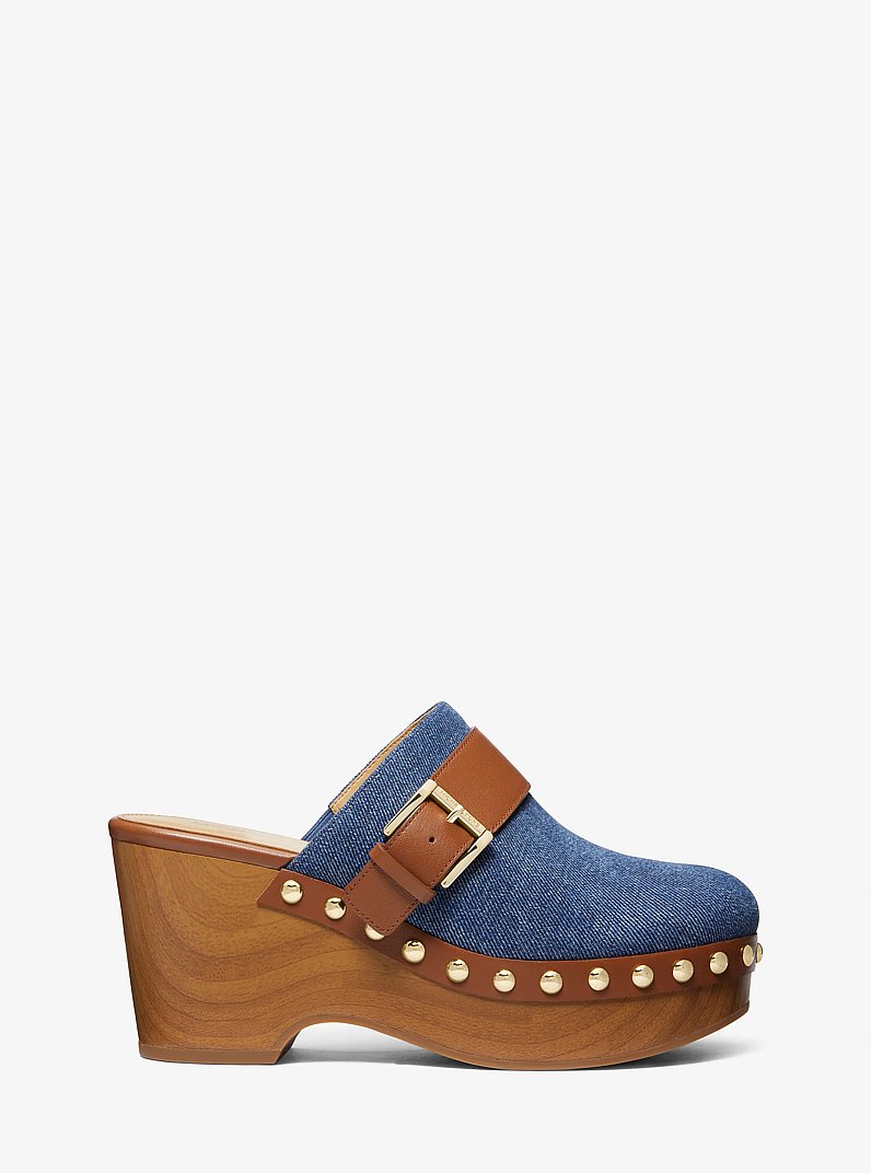Rye Denim Platform Clog in DENIM | Michael Kors
