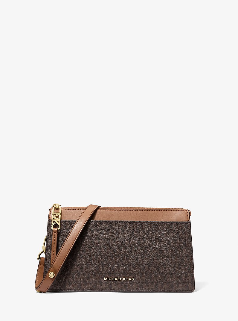 Empire Large Signature Logo Crossbody Bag in BRN/ACORN | Michael Kors