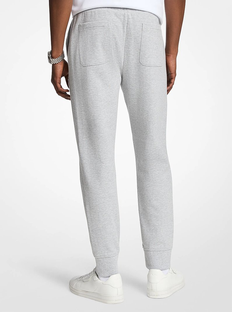 Embossed Logo Cotton Blend Joggers in HEATHER GREY | Michael Kors