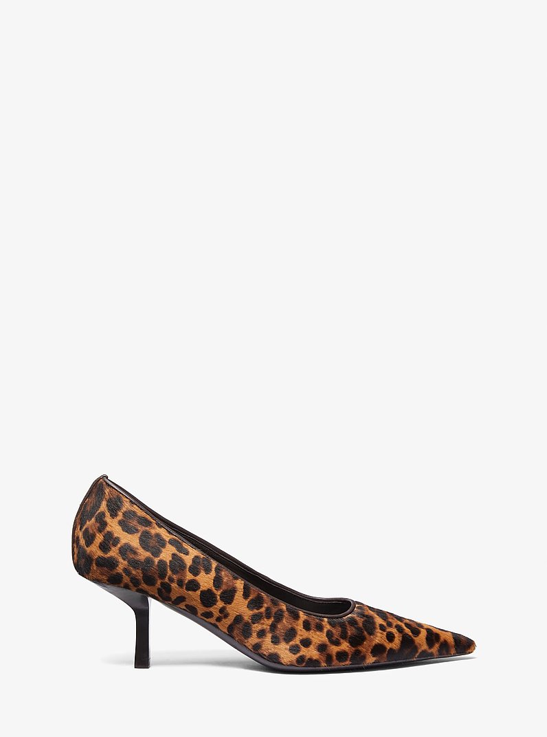 Frankie Leopard Print Calf Hair Pump in CHESTNUT MULTI | Michael Kors