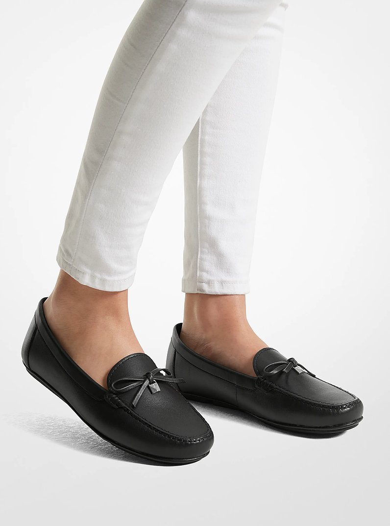 Juliette Leather Loafer in BLACK | Michael Kors