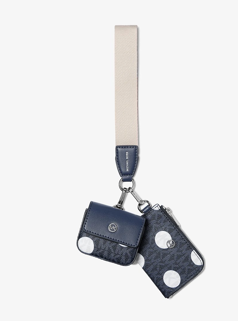 Pulsera con doble funda Jet Set de lunares con logotipo de la marca in AZUL MARINO | Michael Kors