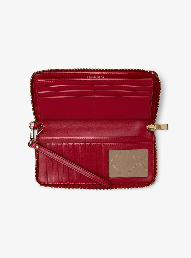 Large Logo Continental Wallet in CRIMSON MULTI | Michael Kors