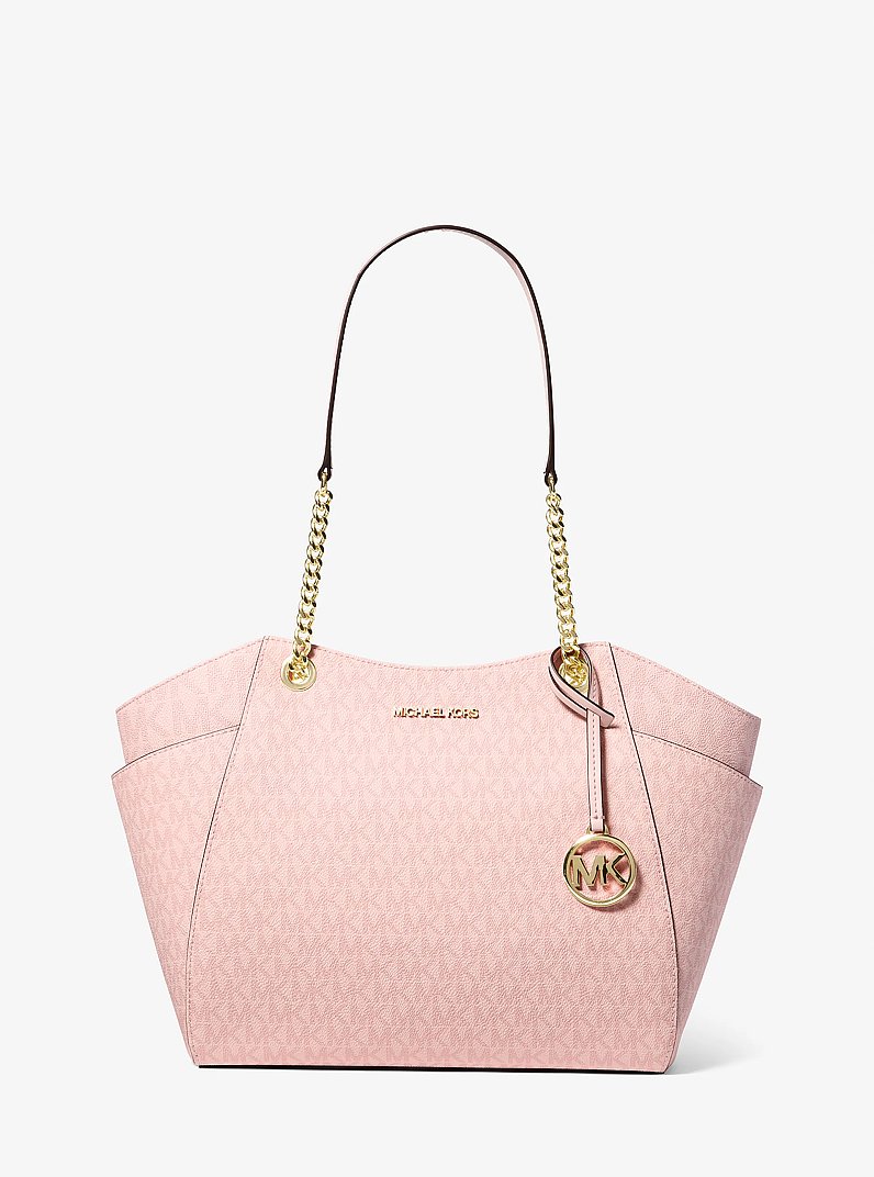 Jet Set Large Signature Logo Shoulder Bag