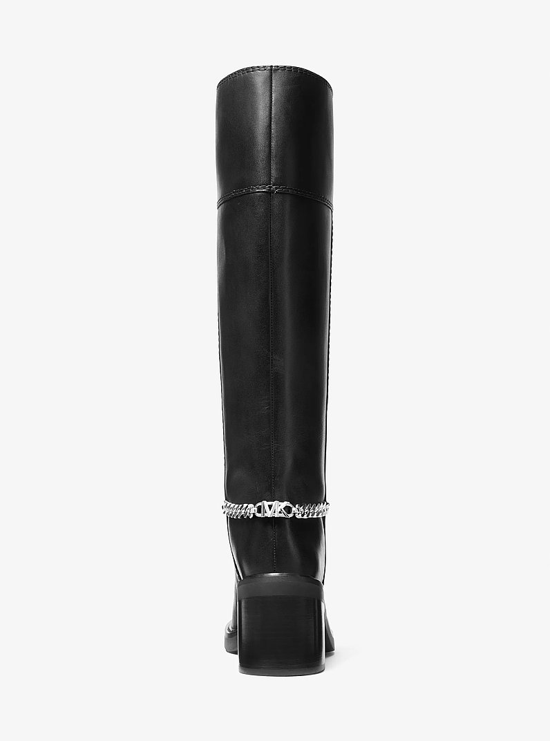 Carlisle Leather Riding Boot in BLACK | Michael Kors
