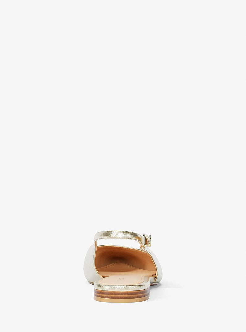 Amali Metallic Slingback Flat in PALE GOLD | Michael Kors
