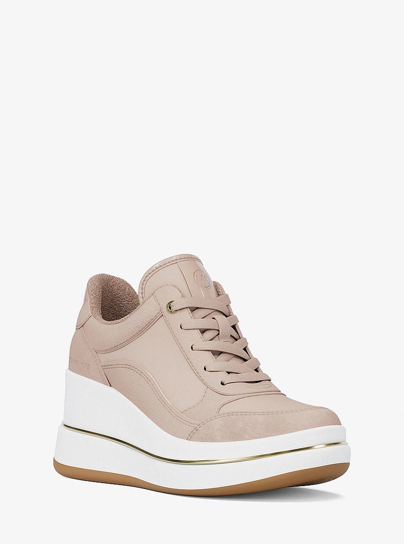 Emmy Leather Trainer in SOFT PINK | Michael Kors