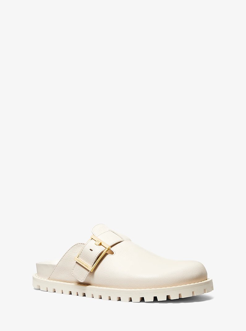 Easton Leather Clog in LT CREAM | Michael Kors