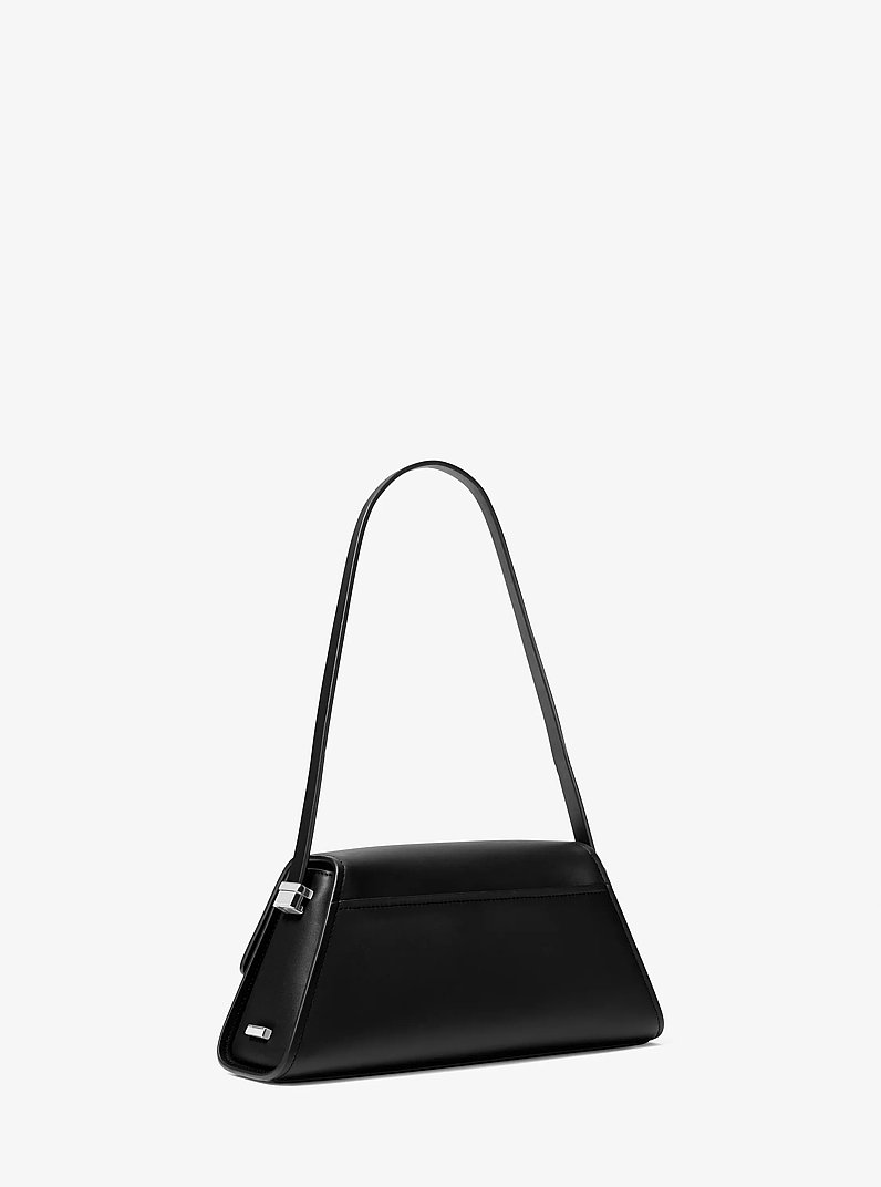 Ludlow Medium Leather Shoulder Bag in BLACK | Michael Kors