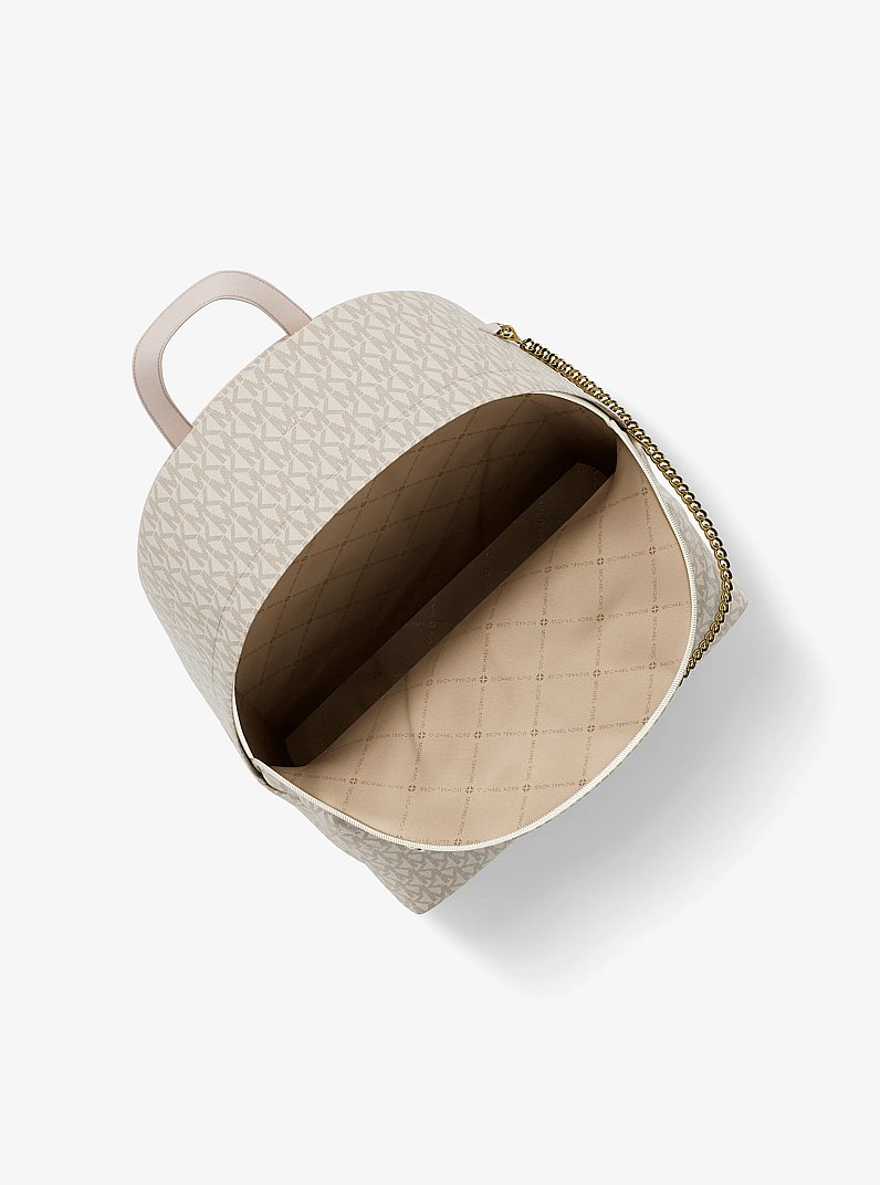 Slater Medium Signature Logo Backpack in LT CRM MULTI | Michael Kors