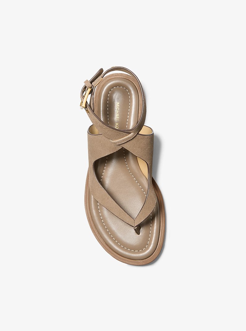 Irene Suede Wrap Sandal in BIRCH | Michael Kors