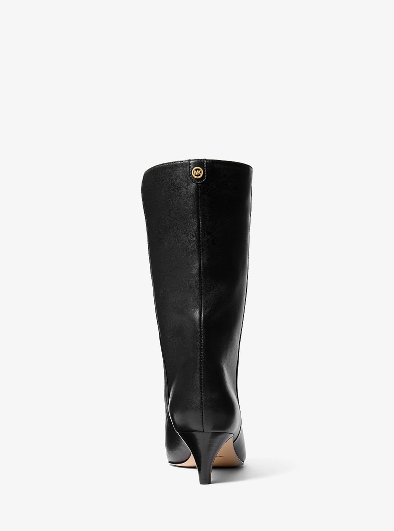 Daniela Leather Boot in BLACK | Michael Kors