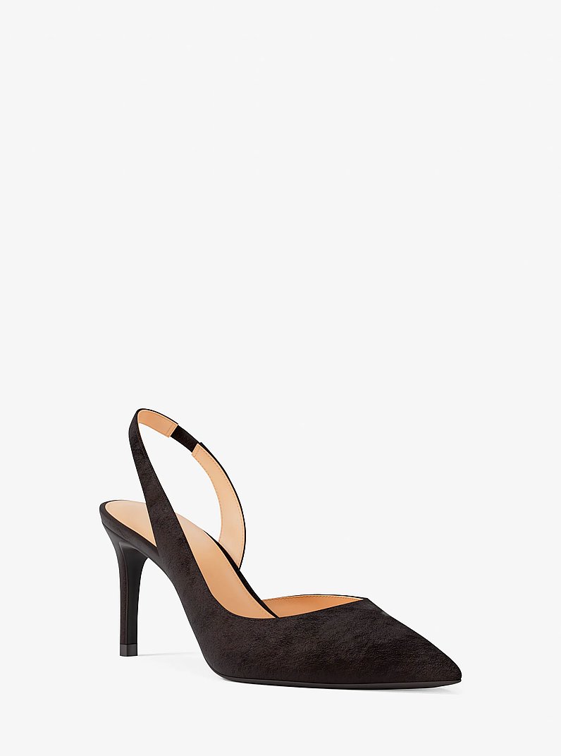 Alina Flex Suede Slingbag Pump in CHOCOLATE | Michael Kors