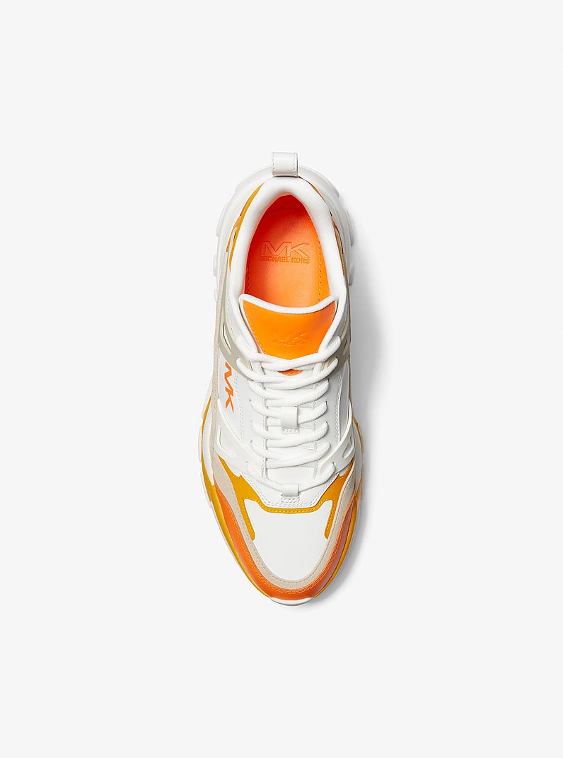 Basket Nick en cuir et daim
