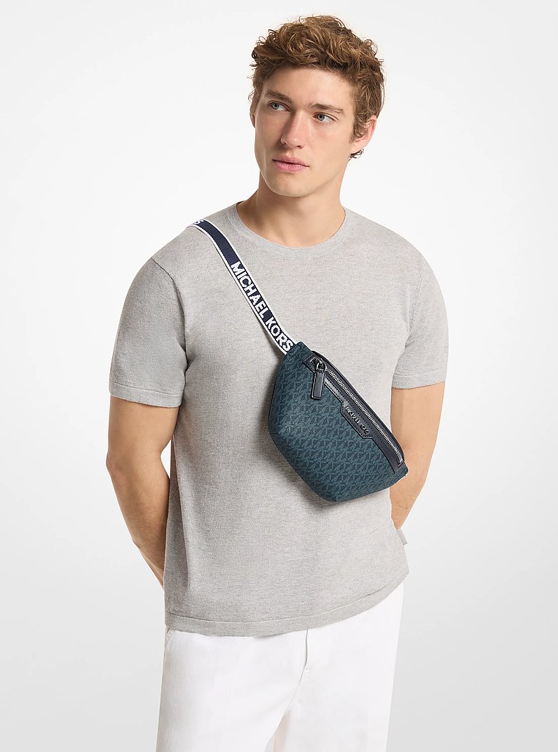 Cooper Mini Logo Belt Bag in ADML/PL BLUE | Michael Kors