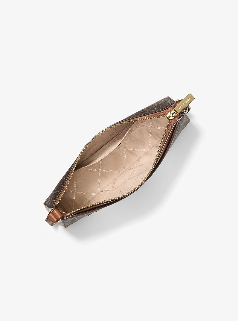 Arden Medium Printed Signature Logo Crossbody Bag in BROWN | Michael Kors