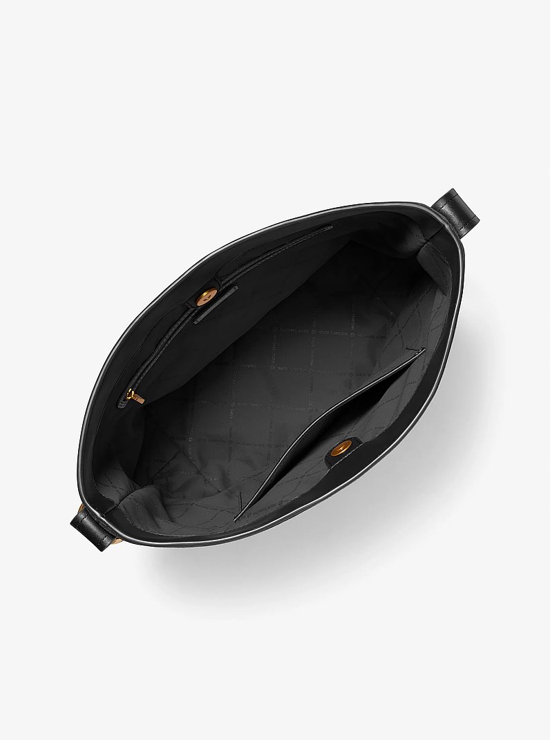 Nolita Large Suede Bucket Tote Bag in BLACK | Michael Kors