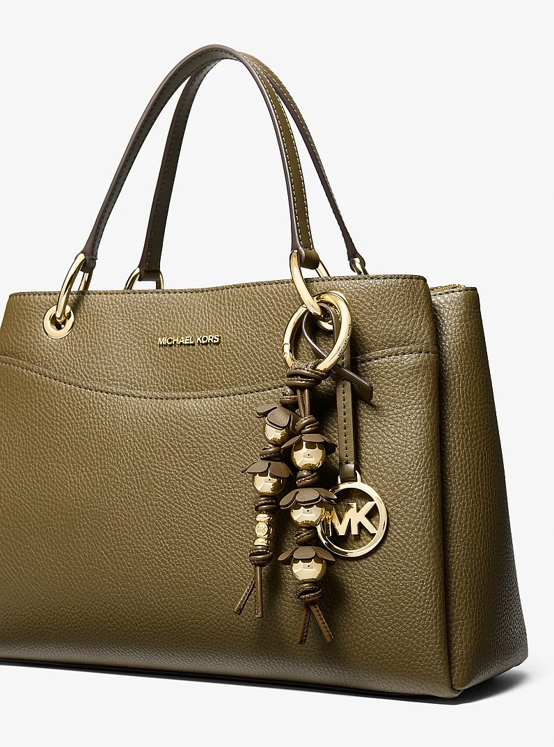 Taschenanh&auml;nger mit Zierblumen in LODEN | Michael Kors