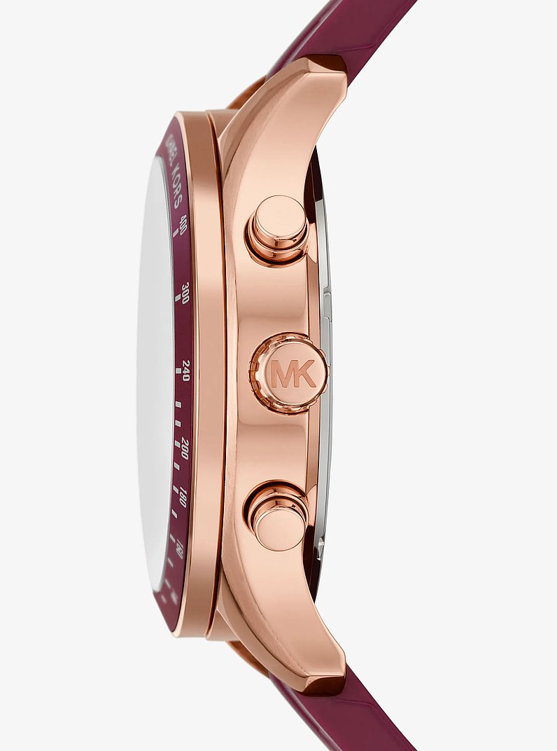 Michael Kors Rose Gold & Silicone Chronograph Watch Michael Kors Blair Chronograph Rose Gold Dial Two Tone Steel  main image 4