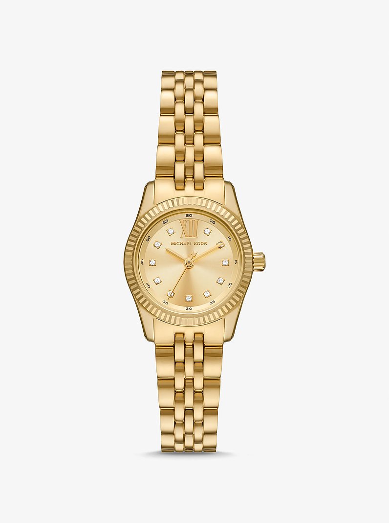 Petite montre Lexington dor&eacute;e &agrave; pierres pav&eacute;es in OR | Michael Kors