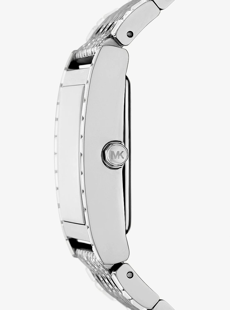 Limited-Edition Georgie Pav&eacute; Silver-Tone Watch in SILVER | Michael Kors