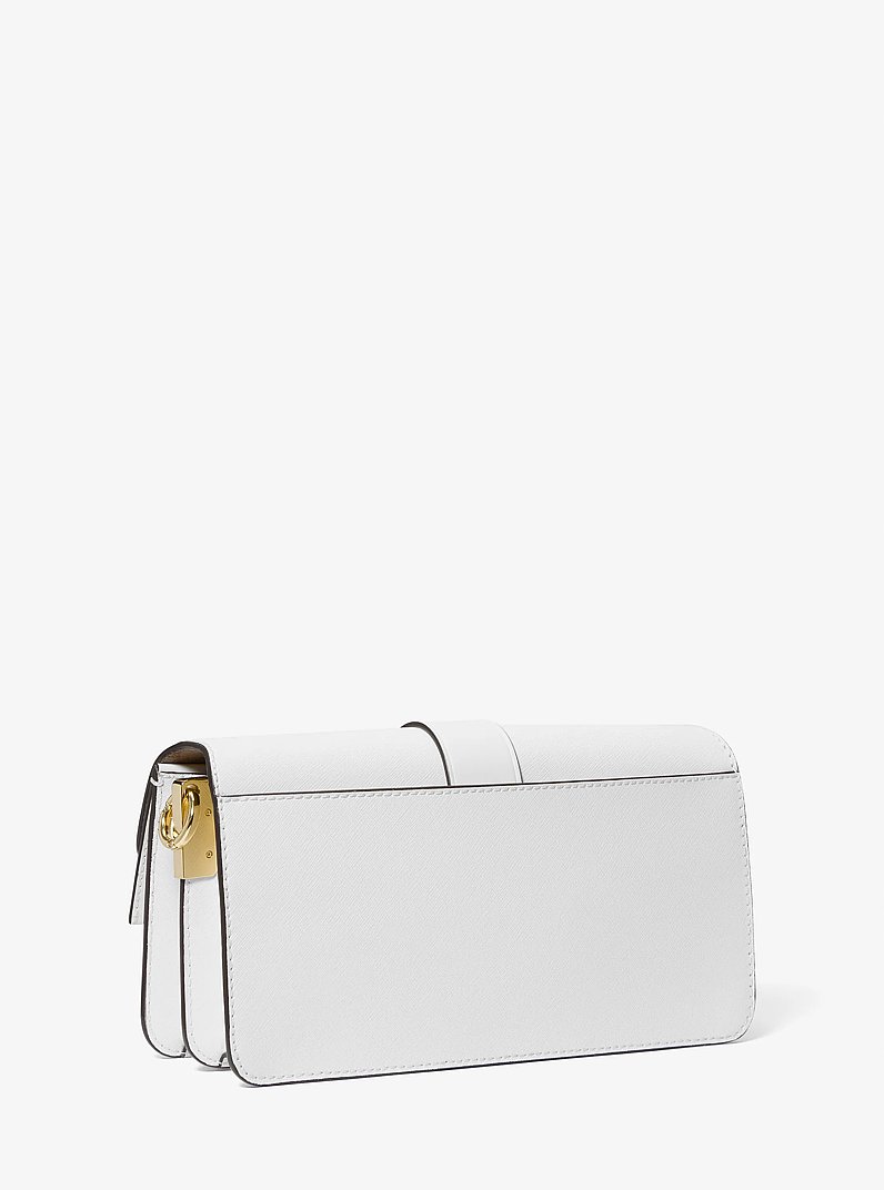 Sac &agrave; &eacute;paule Greenwich de taille moyenne en cuir Saffiano