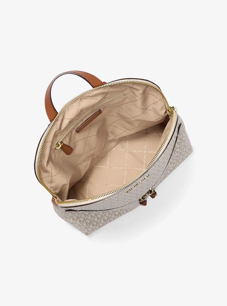 Dallas Medium Signature Logo Backpack in VANILLA | Michael Kors