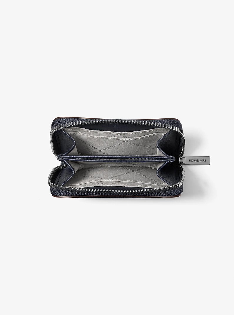 Billetera Jet Set Travel mediana de cuero saffiano in AZUL MARINO | Michael Kors