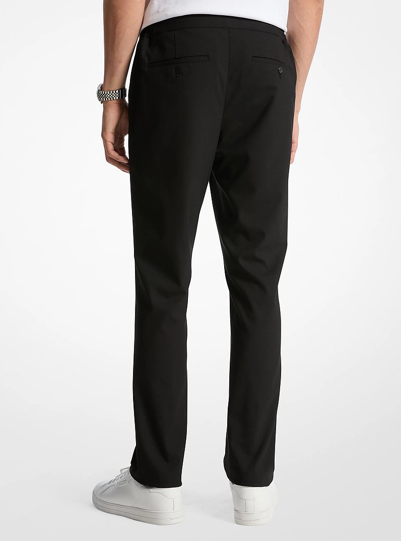 Woven Drawstring Trousers in BLACK | Michael Kors