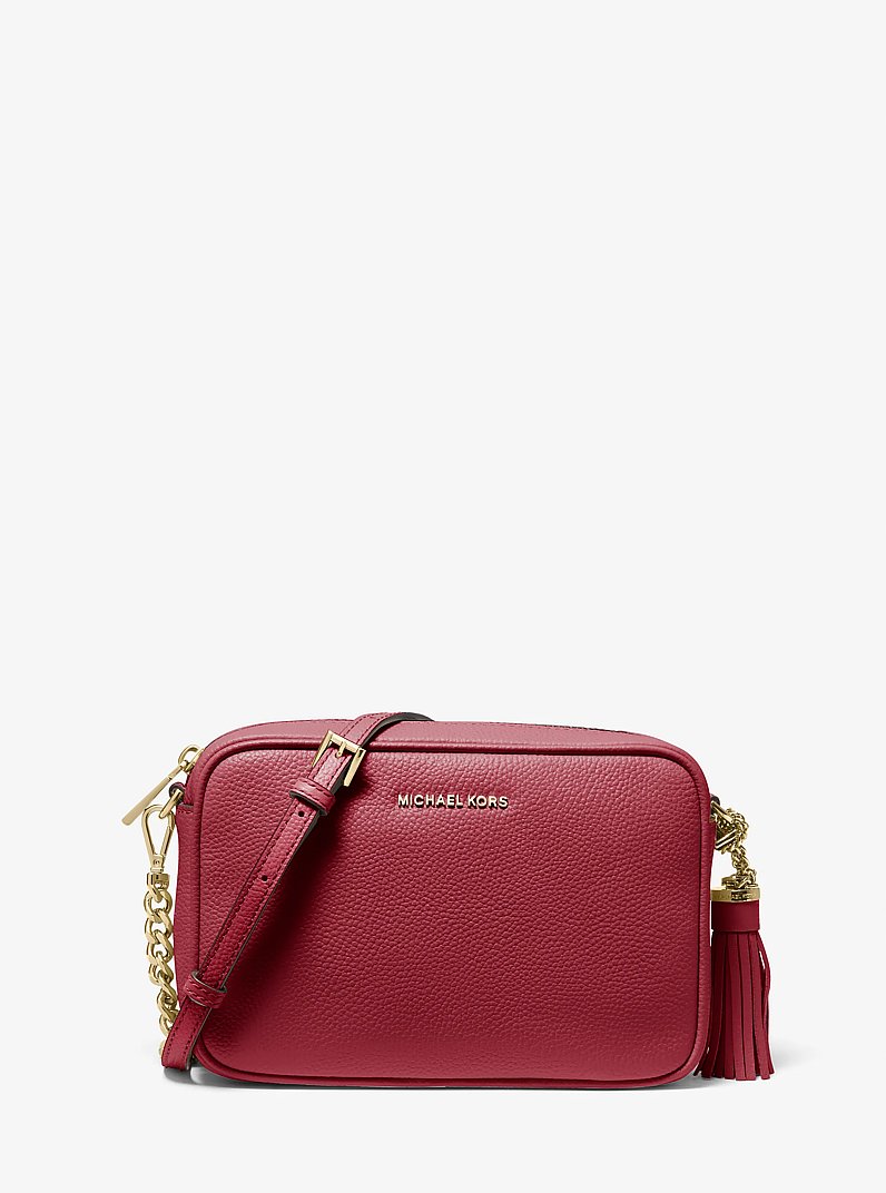 Sac &agrave; bandouli&egrave;re Ginny en cuir in ROUGE PROFOND | Michael Kors