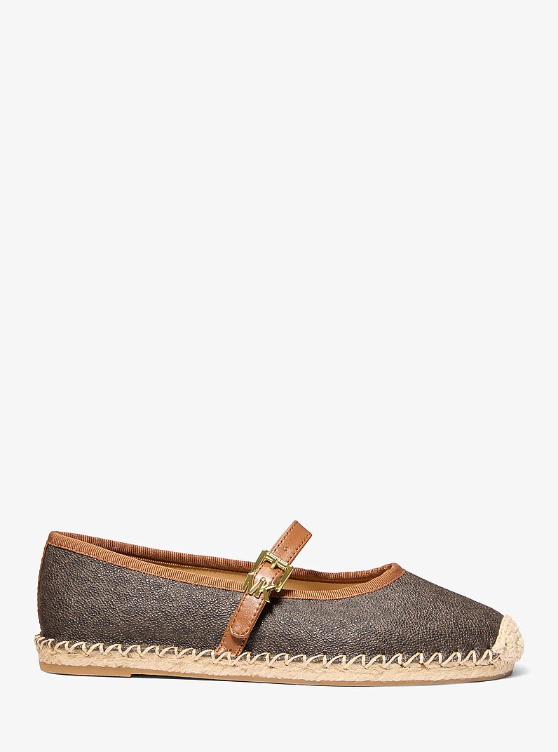 Lynn Signature Logo Ballet Espadrille in BROWN | Michael Kors
