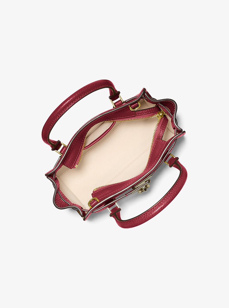 Hamilton Moderne Extra-Small Leather Crossbody Bag in DEEP RED | Michael Kors