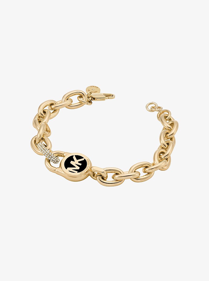 Bracelet &agrave; maillon-verrou &agrave; pav&eacute; in OR | Michael Kors