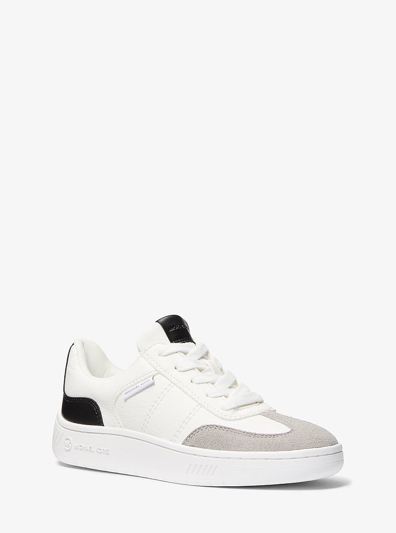 Kai Mixed-Media Sneaker in OPTIC WHITE/BLK | Michael Kors
