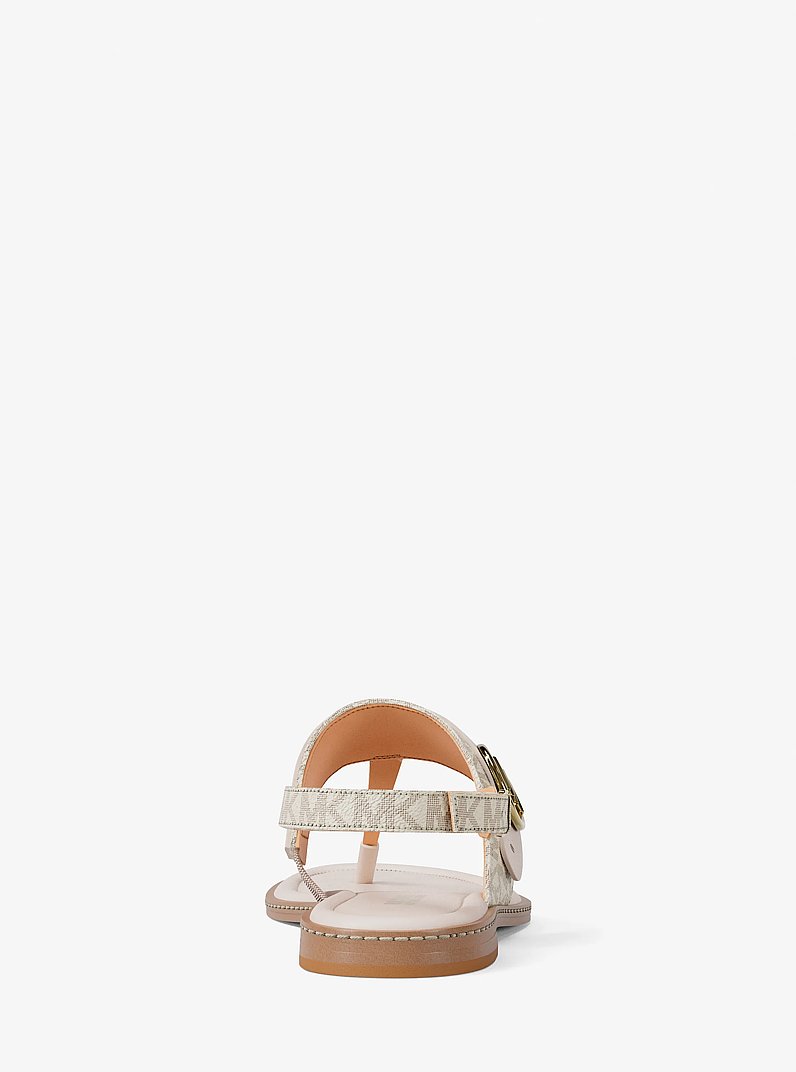 Carmen Signature Logo Sandal in VANILLA | Michael Kors
