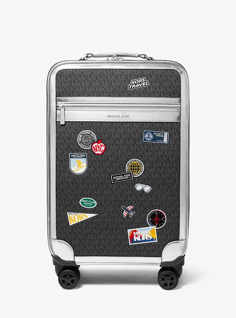 Small Embellished Signature Logo Suitcase in BLACK - Sale