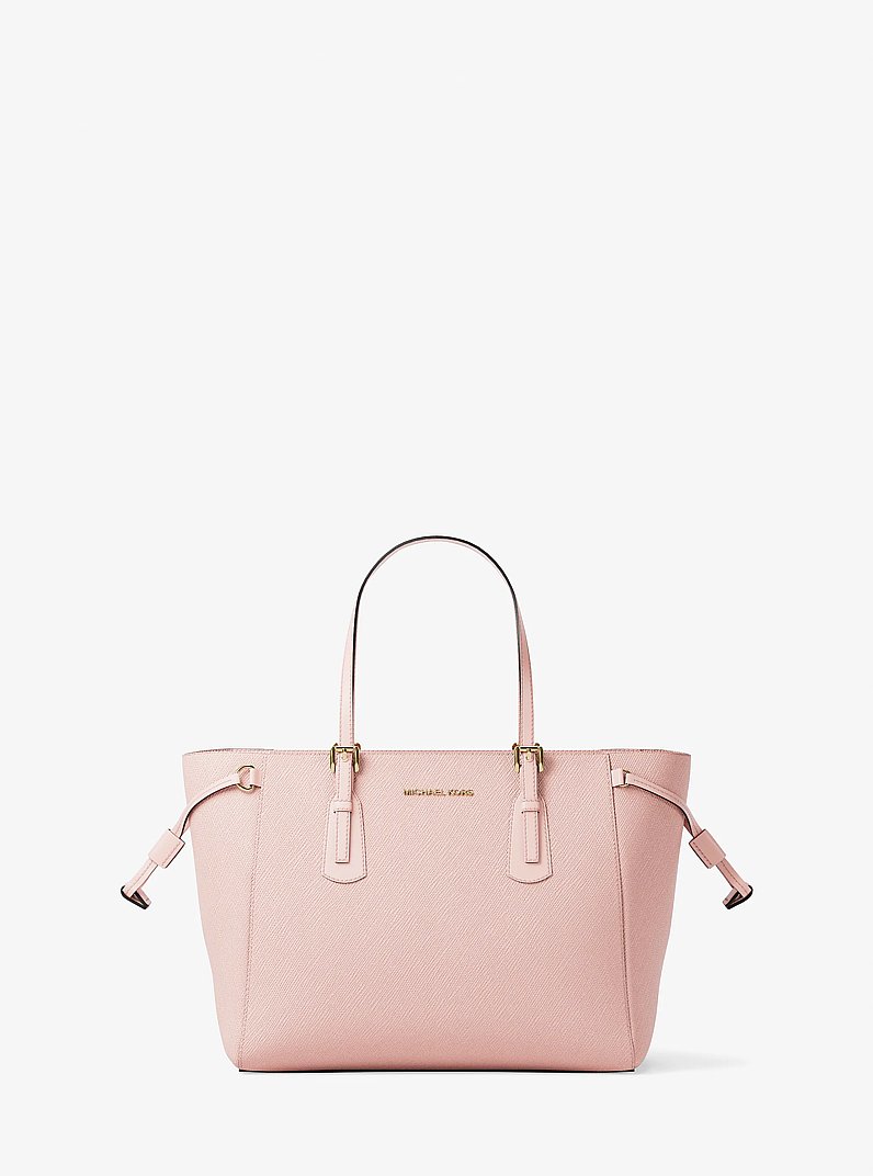 Voyager Extra-Small Saffiano Leather Convertible Crossbody Bag in POWDER BLUSH | Michael Kors