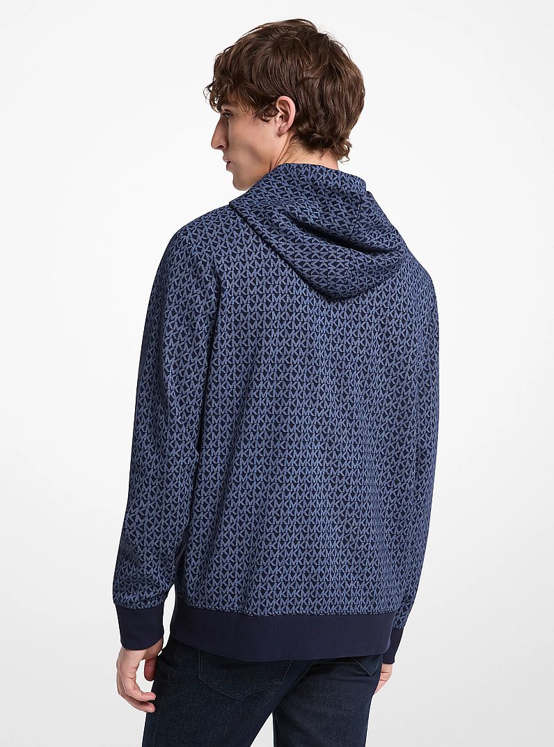 Sudadera de mezcla de algod&oacute;n con logotipo de la marca in AZUL MEDIANOCHE | Michael Kors