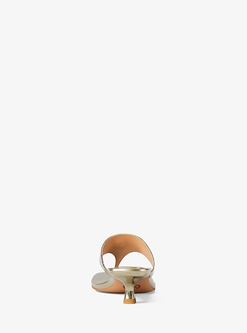 Anneka Metallic Thong Sandal in PALE GOLD | Michael Kors