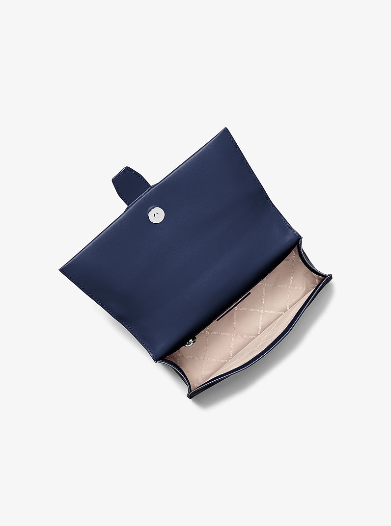 Greenwich Medium Saffiano Leather Satchel in NAVY | Michael Kors