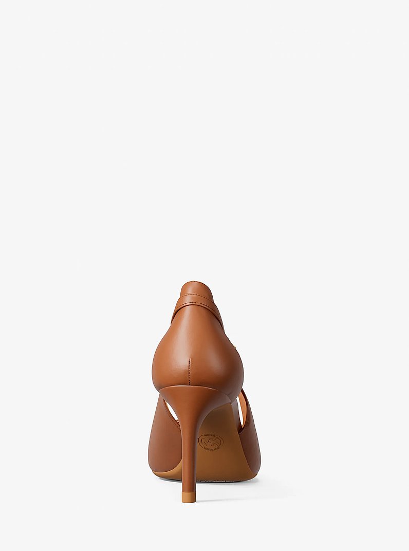 Rachel Flex Leather Pump in LUGGAGE | Michael Kors