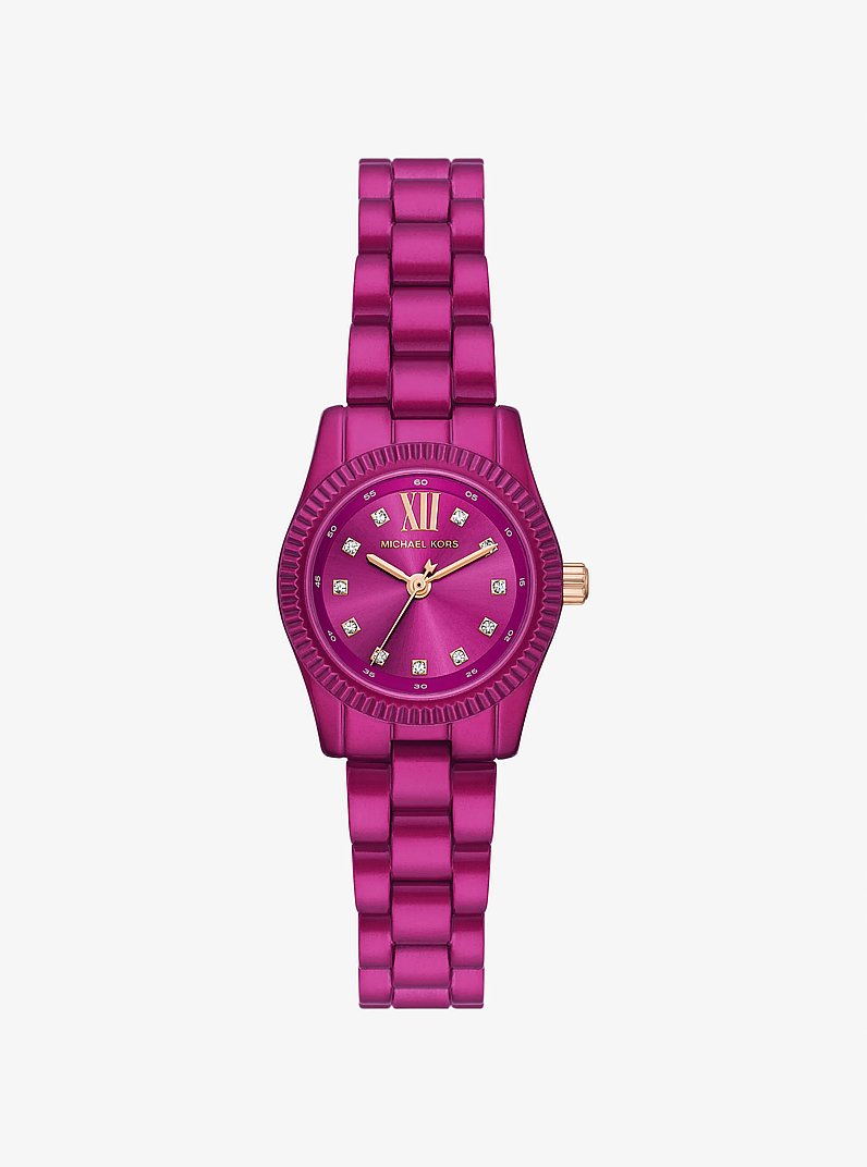 Kleine, pinke Armbanduhr Lexington in limitierter Auflage in WALDBEERE | Michael Kors