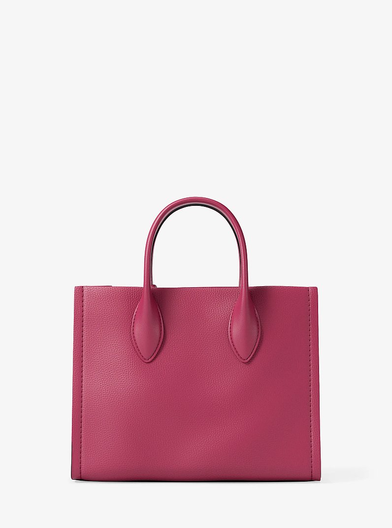 Mirella Small Pebbled Leather Convertible Crossbody Bag in DK RASPBERRY | Michael Kors