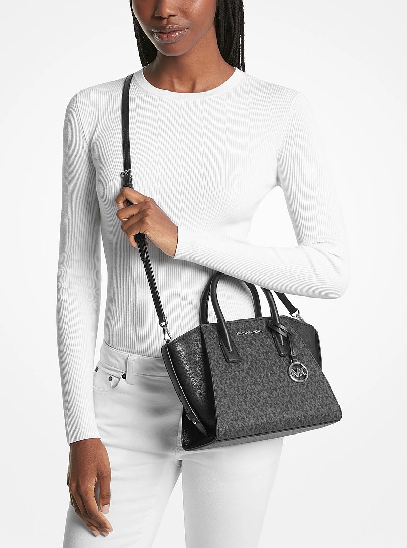 Avril Small Logo Top-Zip Satchel