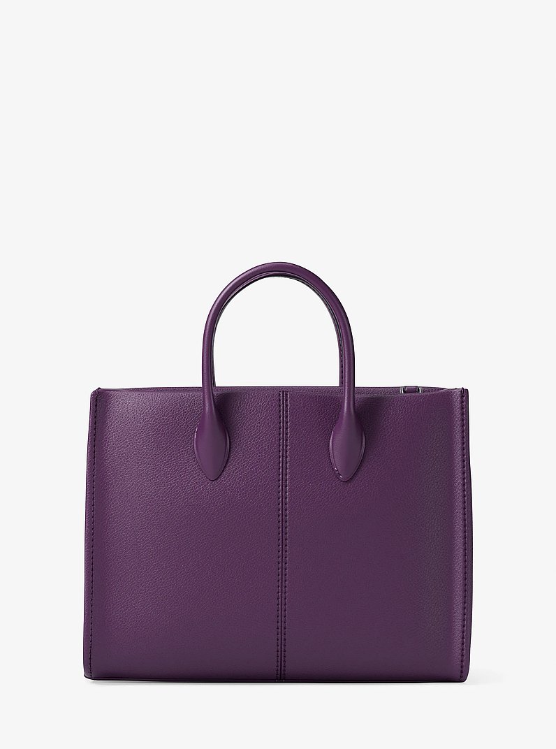 Bolso tote Mirella mediano de piel granulada in MORADO | Michael Kors