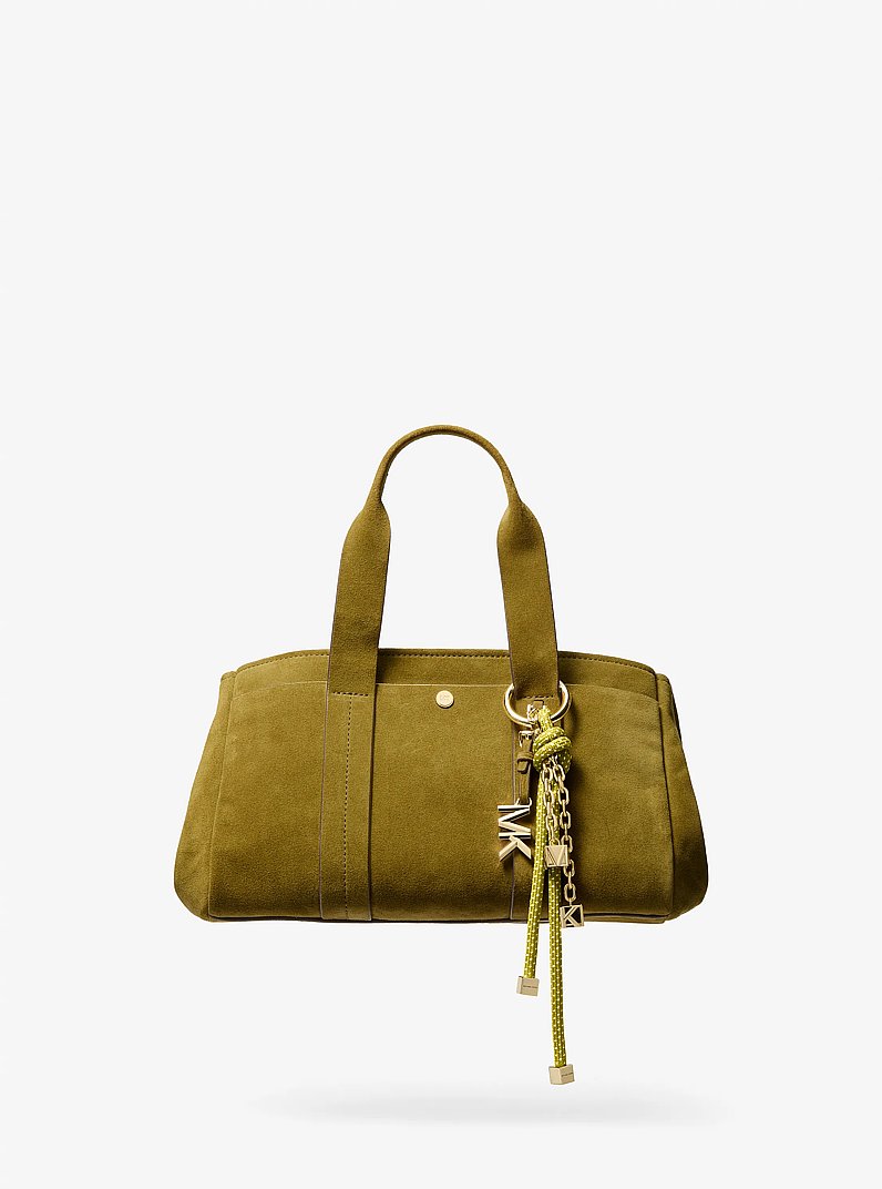 Taschenanh&auml;nger im Goldton mit gesprenkelten B&auml;ndern in APFEL | Michael Kors