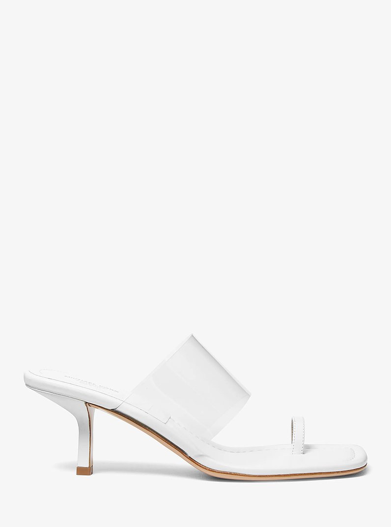 Dionne Leather Sandal in OPTIC WHITE | Michael Kors