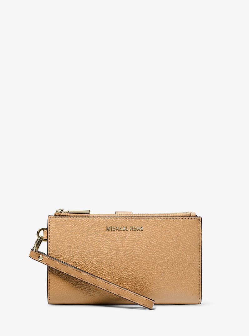 Cartera Adele de piel granulada con compartimento para smartphone in FAD M&Eacute;DICO GRIS | Michael Kors