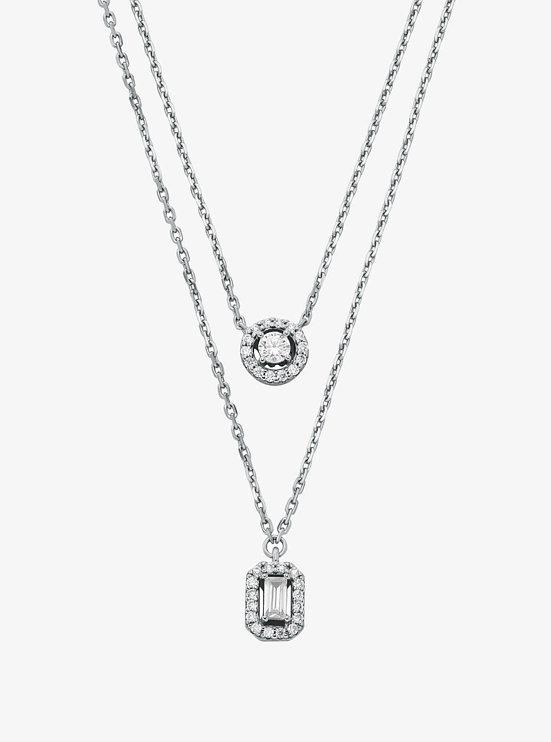 Collar doble chapado en metal precioso in PLATEADO | Michael Kors