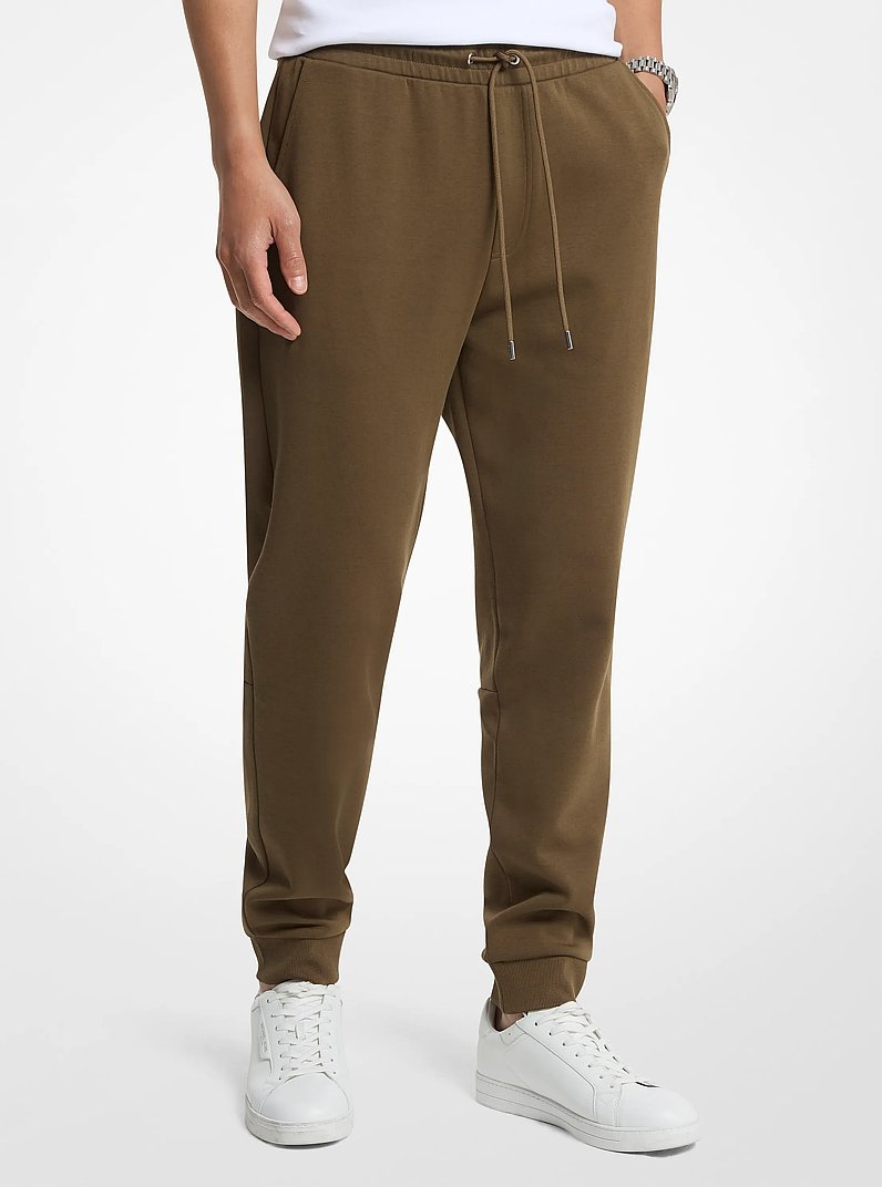 Logo Trim Cotton Blend Joggers in DUFFLE | Michael Kors
